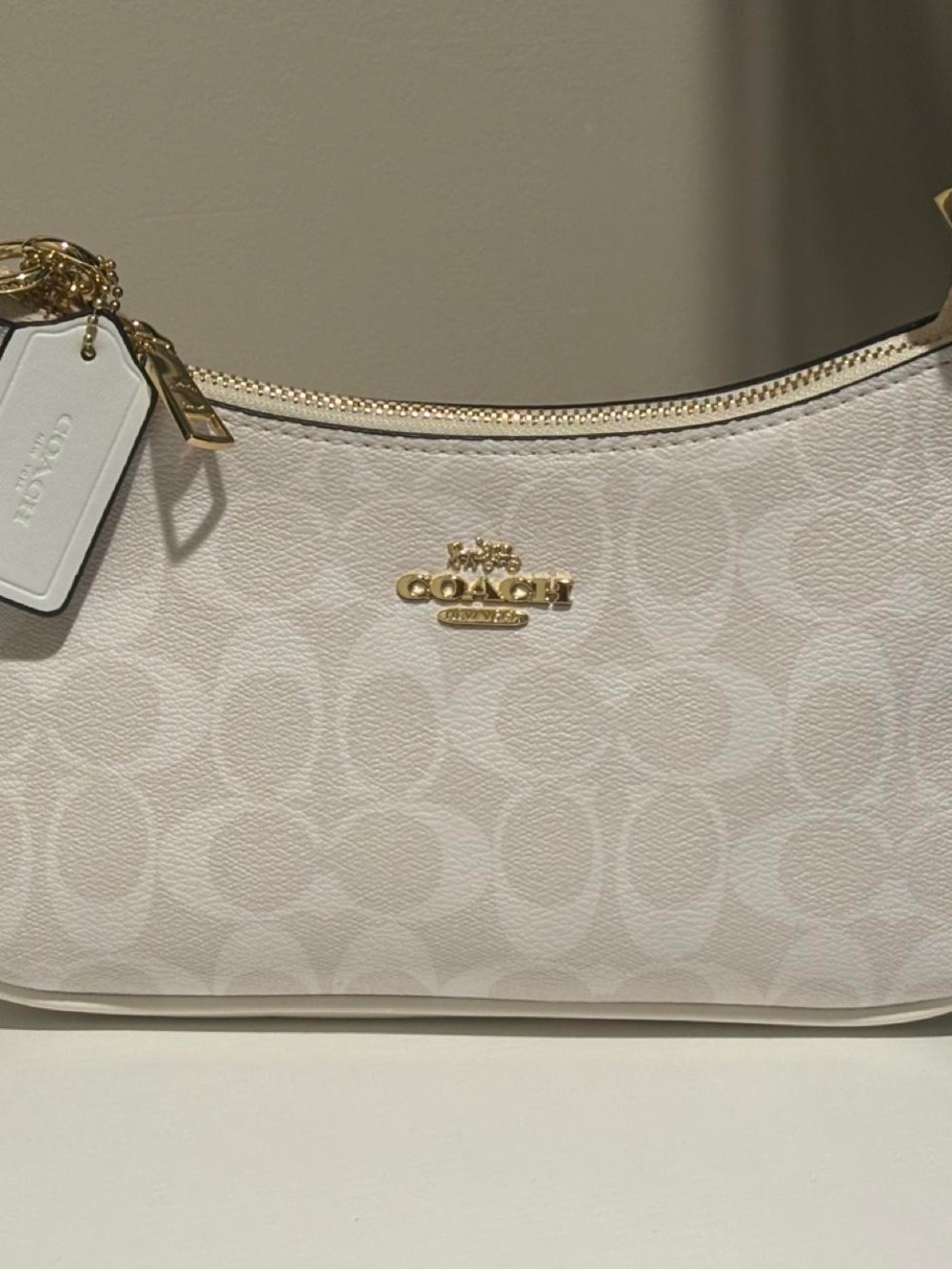 White Coach Teri Shoulder Bag